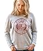 Superluxe Clothing Womens Bayside Tigers Kelly Kapowski Raw Edge Off Shoulder Top, Large, Heather Grey