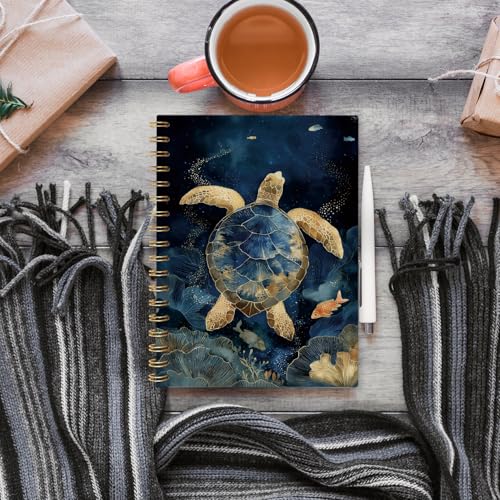 Carnet à spirale tortue de mer format 14x21cm pour dessiner - 4