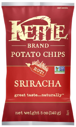 Image of Kettle Brand Potato Chips, Sriracha Bags, 5 Ounce (Pack of 15)
