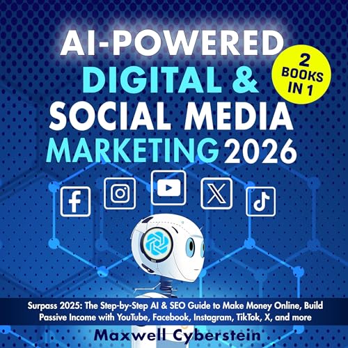 Page de couverture de AI-Powered Digital & Social Media Marketing 2026: Surpass 2025