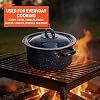 IMUSA USA C20666-1062810W Speckled Enamel Stock Pot with Lid, 4 Quart, Blue #5