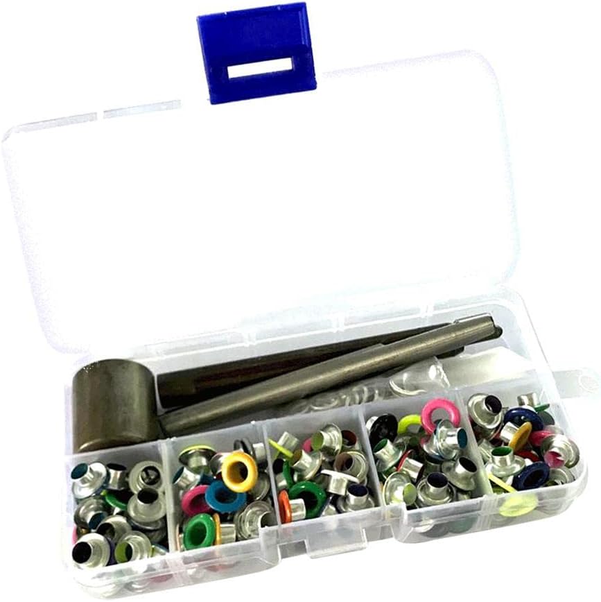 140 Pieces 5mm Eyelet with Washer & Fixing Tool | Rustproof Metal Grommets for Garment, Leather Craft, Repair - Eyelet Buckle Included, As Described, Q7WSE9WQ64F5PRLEK