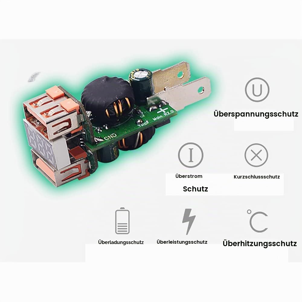Baceyong wasserdicht 12 V Motorrad QC3.0 Dual USB -Ladeanschlussstromadapter mit digitalem Voltmeter für Smartphones, Tablets und GPS