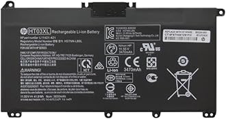 HP HT03XL Laptop Battery replaceable for Hp Pavilion 14-CE 14-CF 14-DF 15-CS 15-DA 15-DB 15-DW TPN-I130/I131/I132 L11421-422 HSTNN-LB8M 17-AR050WM 920046-121 421 541 HSTNN-IB7Y （11.55V 41.7Wh）