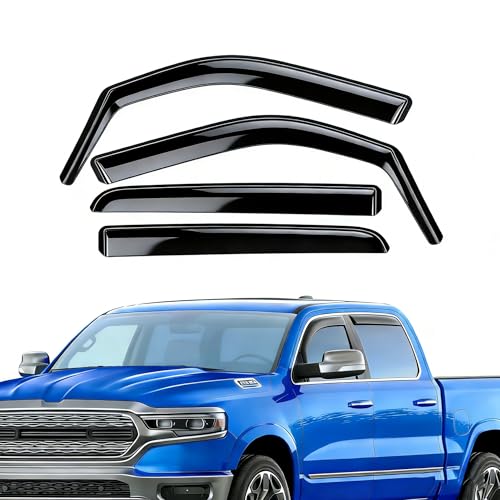 in-Channel Window Rain Guards for Doge RAM 1500 2025-2019 [Crew Cab] by ZAZCQIL - Used condition - US$49.01