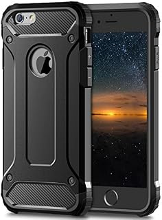 Coolden for iPhone 6S Plus Case Rugged Dual Layer Armor Case for iPhone 6 Plus Protective Case Hard PC Back TPU Bumper Heavy Duty Shockproof Case Cover for iPhone 6S Plus / 6 Plus 5.5 inch (Black)