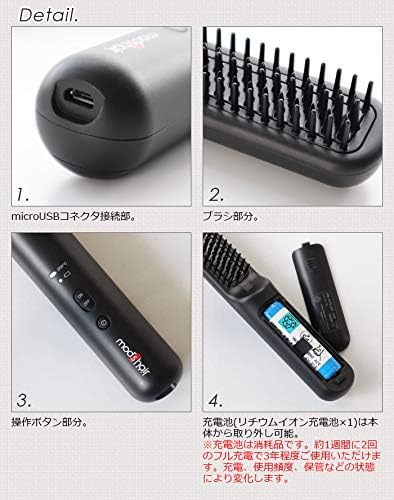 Amazon Co Jp Mhpb 2240 K ブラック コードレスブラシアイロン ビューティー