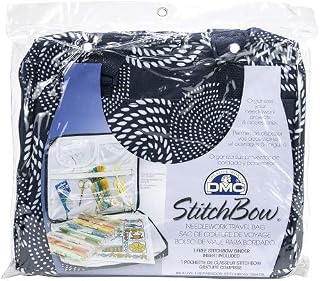 DMC U1635 Stitchbow Floral Needlework Travel Bag, Dark Blue