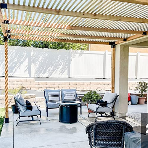Meruzy Stainless Steel Woodwork Pergola Kit - Upper Mount Bracket - Modular Sizing Pergola Hardware For 2 X 4 Lumber,6 Pack #TOP6