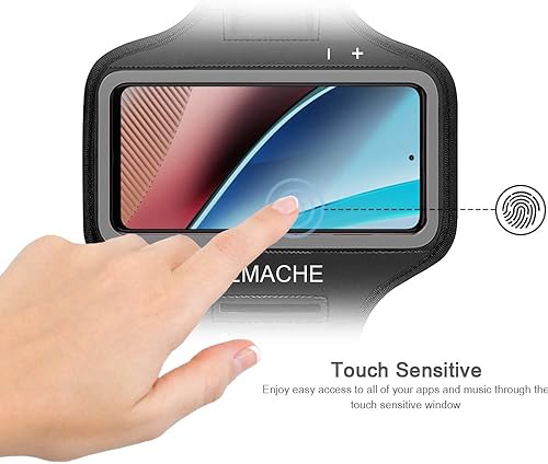 Miniatura 2 de Moto G StylusPurePower Armband, JEMACHE Gym Workouts Running Arm Band para Motorola Moto G StylusPurePowerPlay (5G) 2023 2022 2021 (negro)