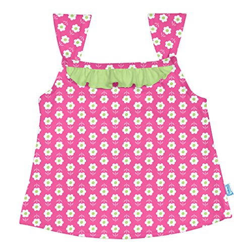 i play. by green sprouts Two Piece Tankini with Snap Reusable Swim Diaper | Baby Girl Swimsuit | Lightweight, Patented Design