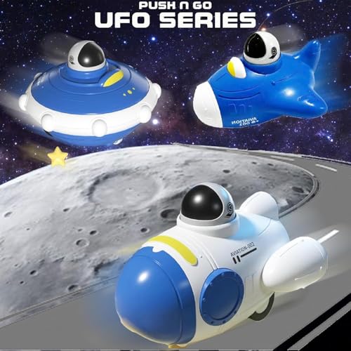 Image of ToyBharat Press N Go UFO Series - Multicolor Realistic Toy, Safe & Non-Toxic - Made in India, Ideal for Kids 1-6 Years, Perfect for Indoor /Outdoor Play & Gifts (Assorted)