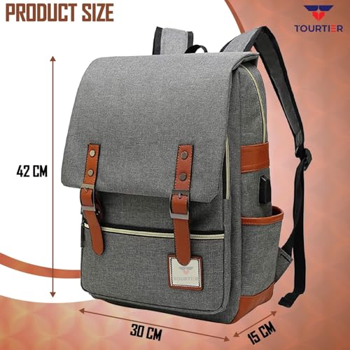 Image of Travel Laptop Bag, Slim Durable Laptops Backpack with USB Charging Port, College School Backpacks Gifts for Men Women