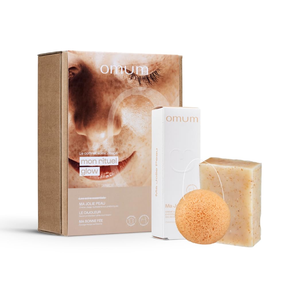 Omum Kit 1,2,3. Bonne Mine Bio/Vegan pour Peau Normale, Peau Mixte, Peau Sensible, Peau Sèche