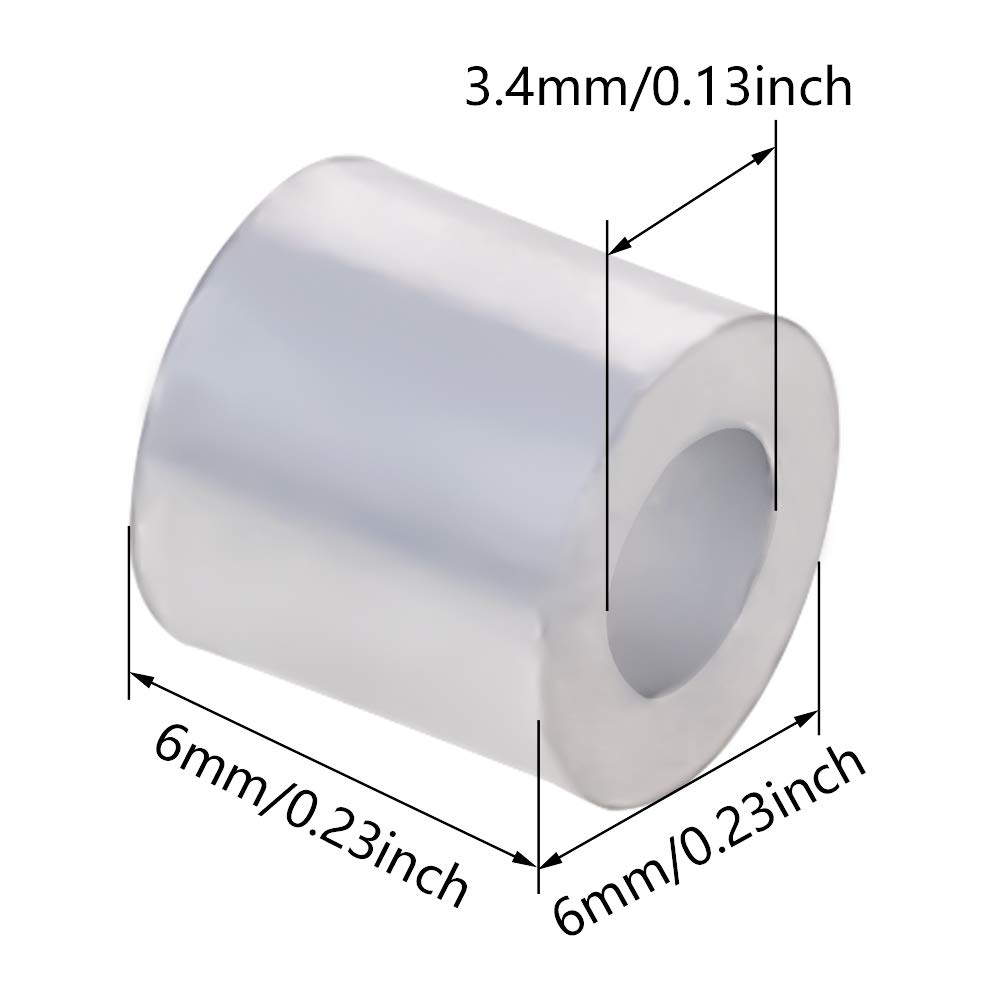 Juvielich Aluminum Crimping Loop Sleeve Cable Ferrule Round Crimping Loop Sleeve for Wire Rope and Cable 50pcs 0.23