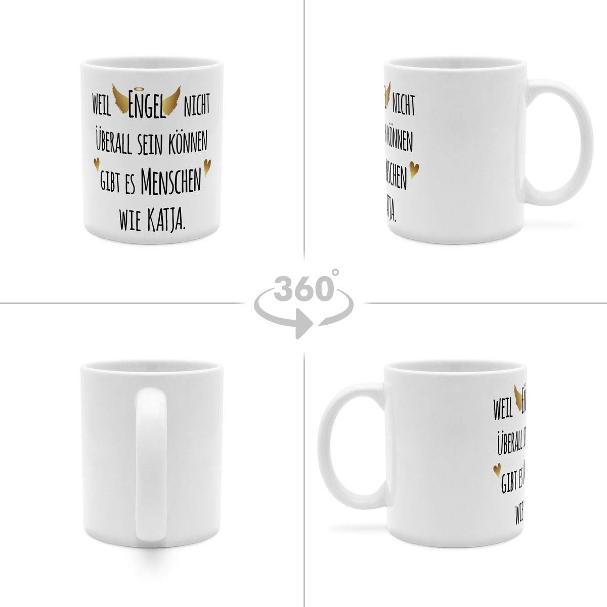 Personalisiert Geschenk – Tasse Mit Namen Katja & Motivierendem Spruch