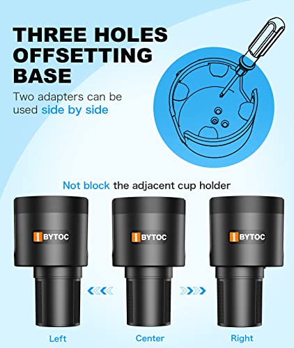Ibytoc Cup Holder Expander For Car, [2 In 1] Adjustable Cup Holder Adapter With [Phone Holder], [Extra Large] Expandable Car Cup Station, Compatible With 32-40 Oz Bottles, Drinks, Mugs In 3.4-4.0” #TOP2