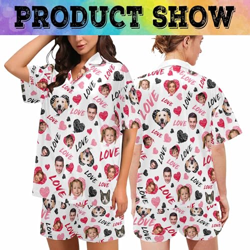 M YESCUSTOM Personalized Funny Pajamas for Women Men Custom Pajamas Sets with Photo Customized Xms Couples Matching Pajama3