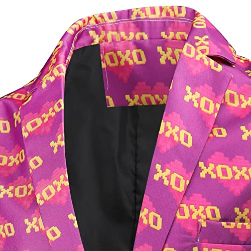 Godom Jogging Anzug Herren Set, Herren Anzug Business Herrenmode Lässig Dreiteiliger Anzug Gedruckt Knopf Mantel Weste Hosenanzug Weiche Bequeme Weste Hose Dreiteiliges Set Festliche Westen Herren – Bild 6