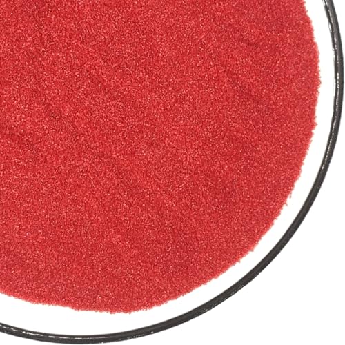 Edible 5 Ounce Fine Decorative Red Sanding Sugar Sprinkles for Baking Sparkling Crystals for Cakes Cookies Cupcakes Ice Cream Topping and Rimming Sugar