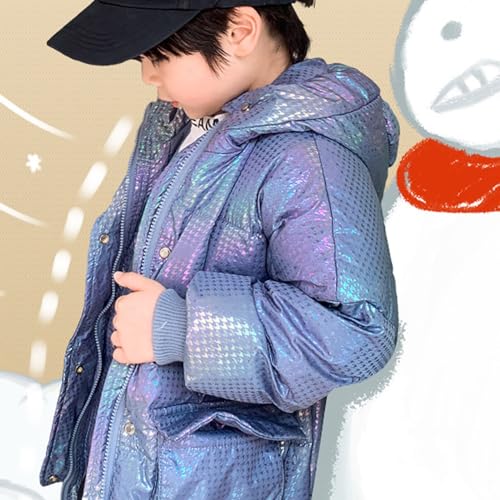 Kids Lightweight Puffer Jacket Cold Winter Packable Bubble Coat Down Cotton Coats Zip Up Hooded Outwear4