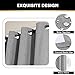 PrinceDeco Blackout Curtains for Bedroom 100% Blackout Thermal Insulated with White Liner Light Grey Curtains Grommet Linen Curtains 84 inches Long,Vertical Drapes Privacy for Bedroom,2 Panels