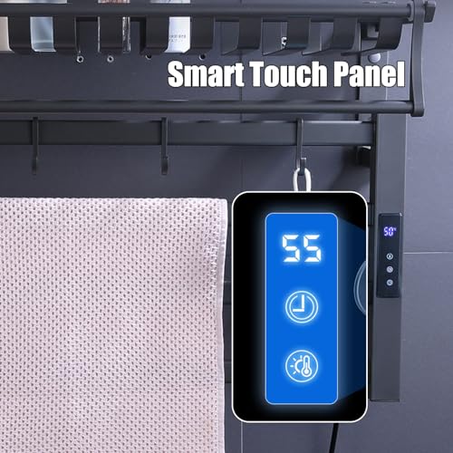 Sèche-serviettes électrique mural programmable blanc à ligne droite et thermostat