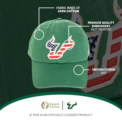 Gorra Baseball University of South Florida USF Bulls verde miniatura 4