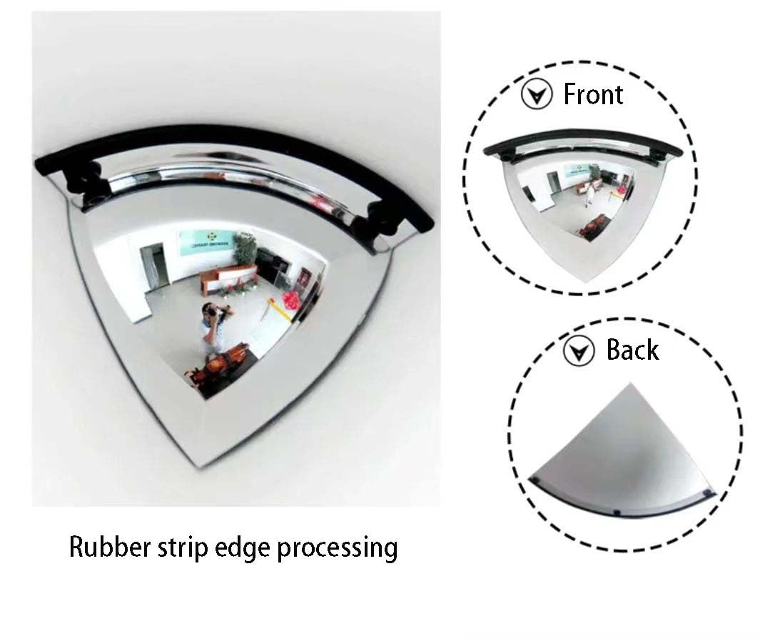 Miroir Sphérique, Miroir De Sécurité Intérieur, Miroir De Garage À Vue Large, Miroir Sphérique Acrylique, Miroir De Surveillance De Supermarché (Miroir Sphérique 1/8, Angle De Vision De 90 Degrés) (