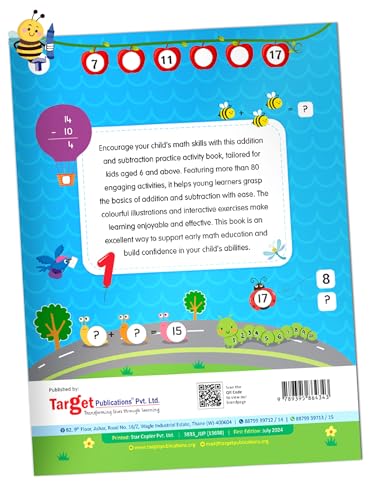 Addition and Subtraction Activity Book for Kids Ages 6+ Years | 80+ Fun Activities for Children with Answer Key and Math Exercises to Learn & Practice the Basic Concepts