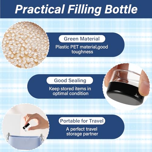 Zikenis 12 Stück Döschen, 20ml Leere Cremedosen zum Befüllen, Transparent Plastik Reise Kosmetikbehälter mit Deckel und 4 Spatel, für Creme, Lotion, Lippenbalsam, DIY-Schönheitsprodukte