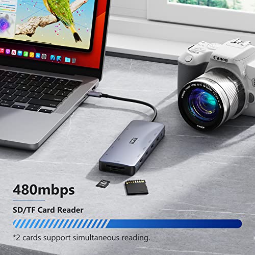 Hub USB C 11 en 1 ICZI avec HDMI VGA Ethernet et lecteur SD pour MacBook