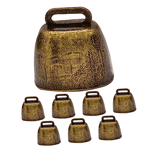 NULYLU Farm Decor Metal Sheep Bells 8pcs Bulk Cattle Bells Loud Sound and Lost Feature