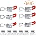 Produktbild Metall Hebel6 Stück Einstellbare Kniehebelspanner Metall,Türknopf Toggle Clamp(4001-Ausführung),Spannkraft 150 kg,für Schrankkästen, Kofferraumtür, Schrank