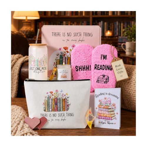 Book Lover Gifts for Women - Share Care in a Second - 9PCS Bookish Gifts