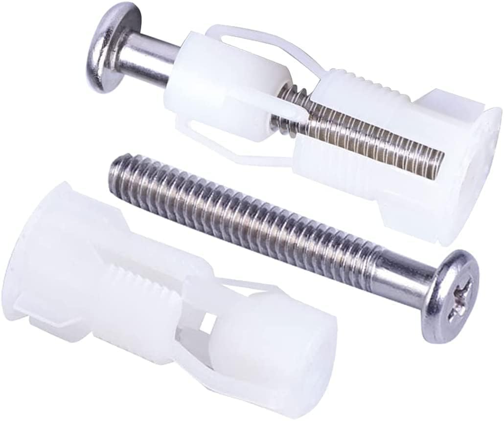 MUU Universal Toilet Seat Bolts and Screws,Quick Release Top Hinge Fixings,Easy to Install- Toilet Seat Replacement Parts Kit (Screws-HH42)