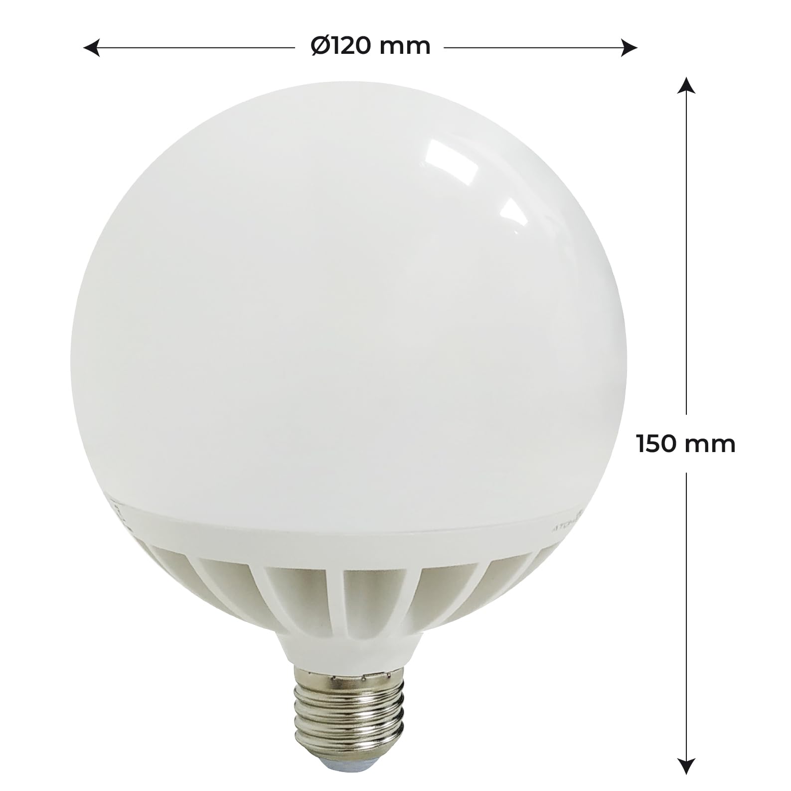 LED ATOMANT 4x Lampadina LED Globo E27 G120 25W Bianco Freddo 2450lm | 6500K, Angolo di apertura 330°