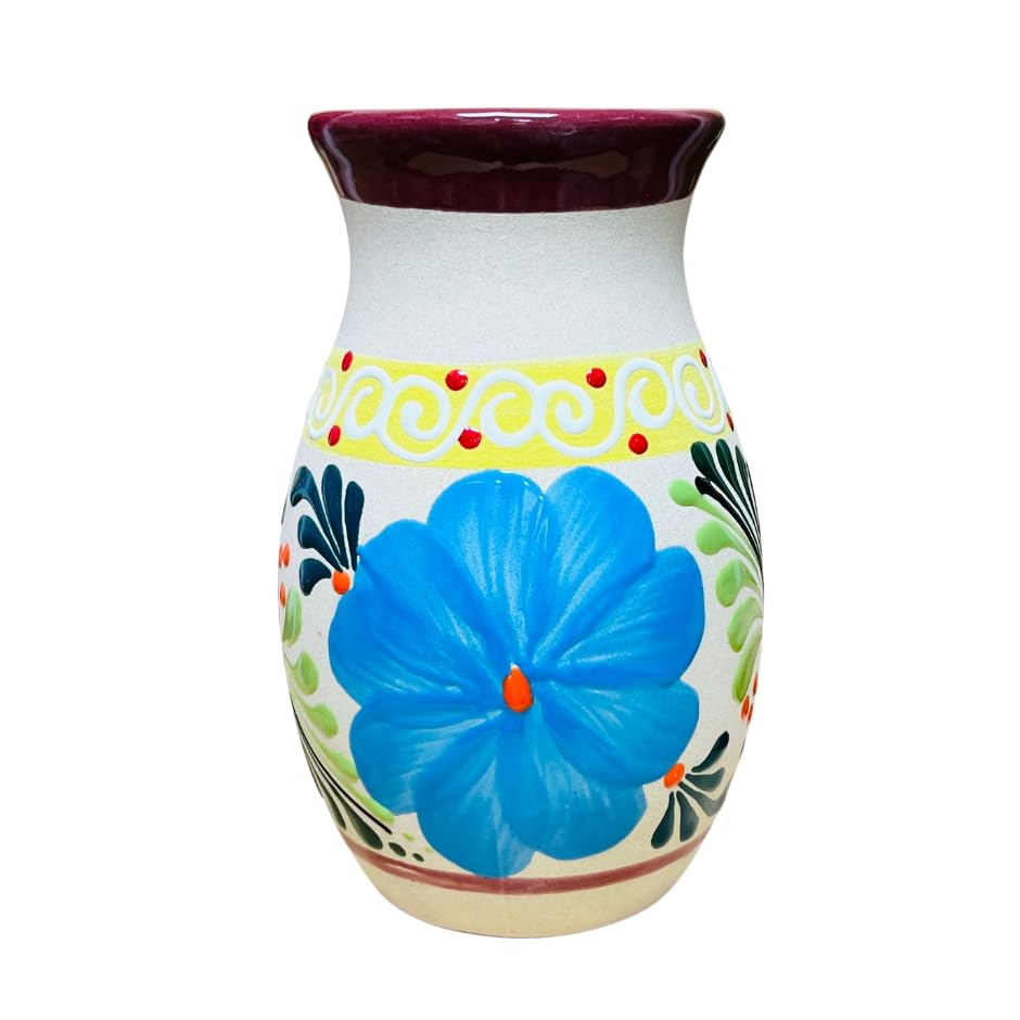 Miniatura 5 de Florero Ovulo - Mexican Home Décor - Clay Vase - Michoacán Clay Vase - Oval Clay Vase - Handmade vase - Hand painted Vase - Once Of A Kind Home