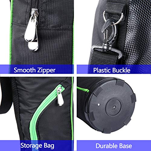 Konday Golf Club Travel Case Gun Bag Foldable With Hard Base,Driving Range Mini Course Practice Lightweight Golf Sundy Carry Bag For 7-9 Clubs,Black #TOP2