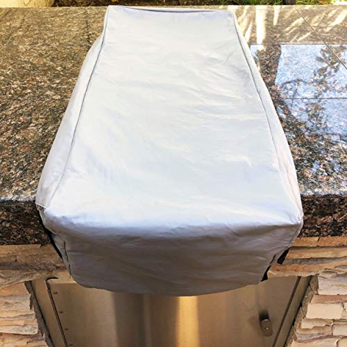 Formosa Covers Outdoor Built-In Side Burner Cover In Grey Vinyl 19.5" W X 33.5" D #TOP6