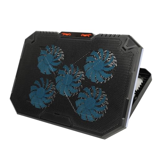 Base de refrigeración para laptop con 5 ventiladores y luz RGB miniatura 4