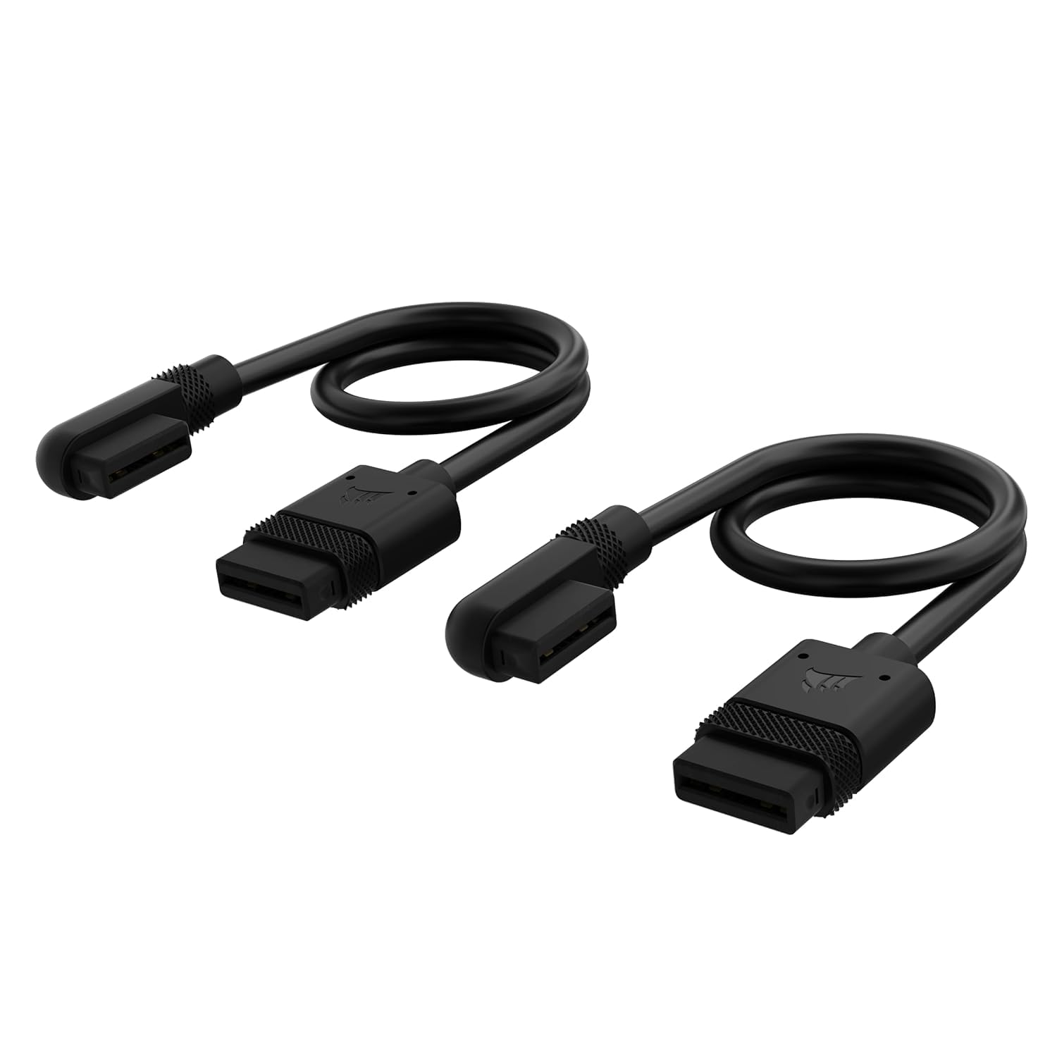 CORSAIR iCUE LINK QX140 RGB Avviamento Kit Pacchetto - Due Ventole RGB a Cupola Magnetica da 140 mm - Hub di Sistema iCUE LINK - Cavi iCUE LINK Sottile 200 mm Dritti/Sottile 90° - Nero