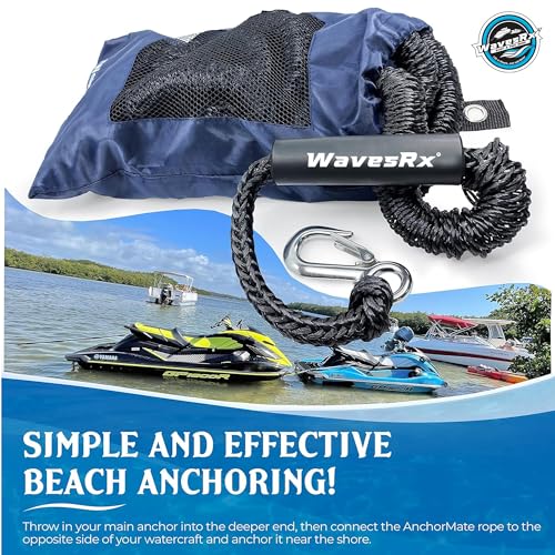 AnchorMate Bungee Line 7-25 ft | Anchoring Bungee Ropes for Boats, PWCs & Kayaks | Absorbs Shocks from Swells & Wind, Prevents Anchor Dislodging | Great for Mooring and Tethering Your Boat or Jet Ski - image 2