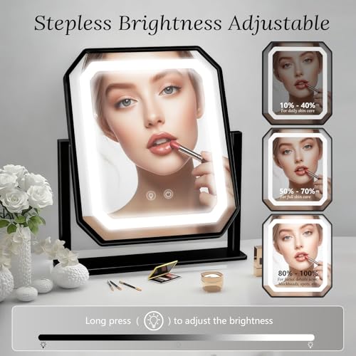 Espejo de maquillaje con luces de mesa ideal para cosmética y tocador 5