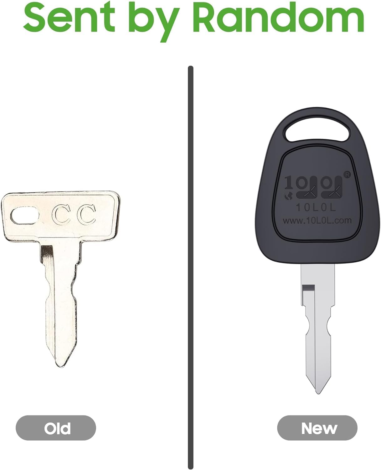 Juego de 2 llaves de coche de golf para Club Car DS 1982-up, Club Car Precedent 2004-up, repuesto para OEM 1012505, plata, Talla única