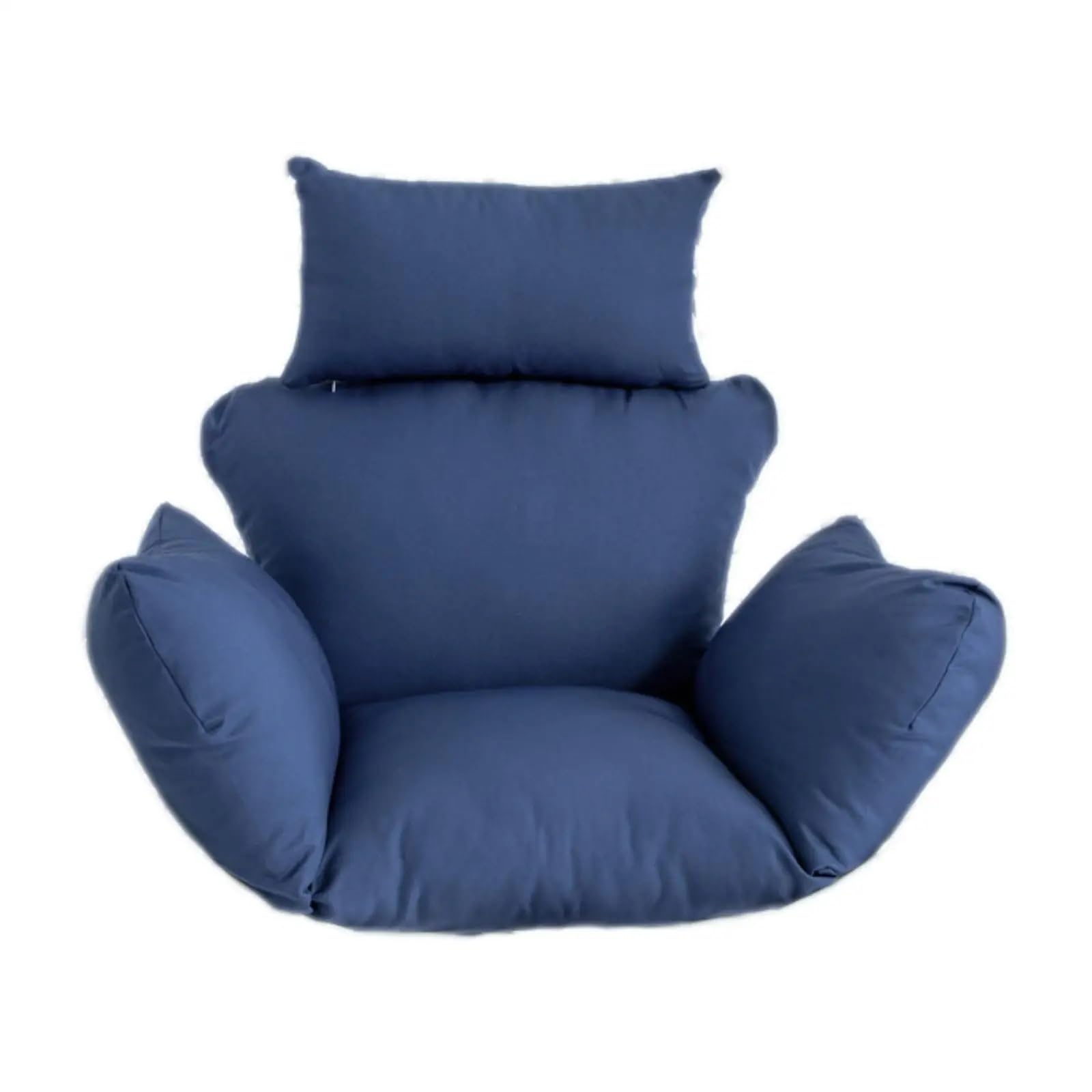 RRYPBOVG Hanging Chair Cushion Egg Chair Cushion Hammock Swing Soft With Headrest Pillow Basket Seat Pad For Camping Porch(Dark Blue)