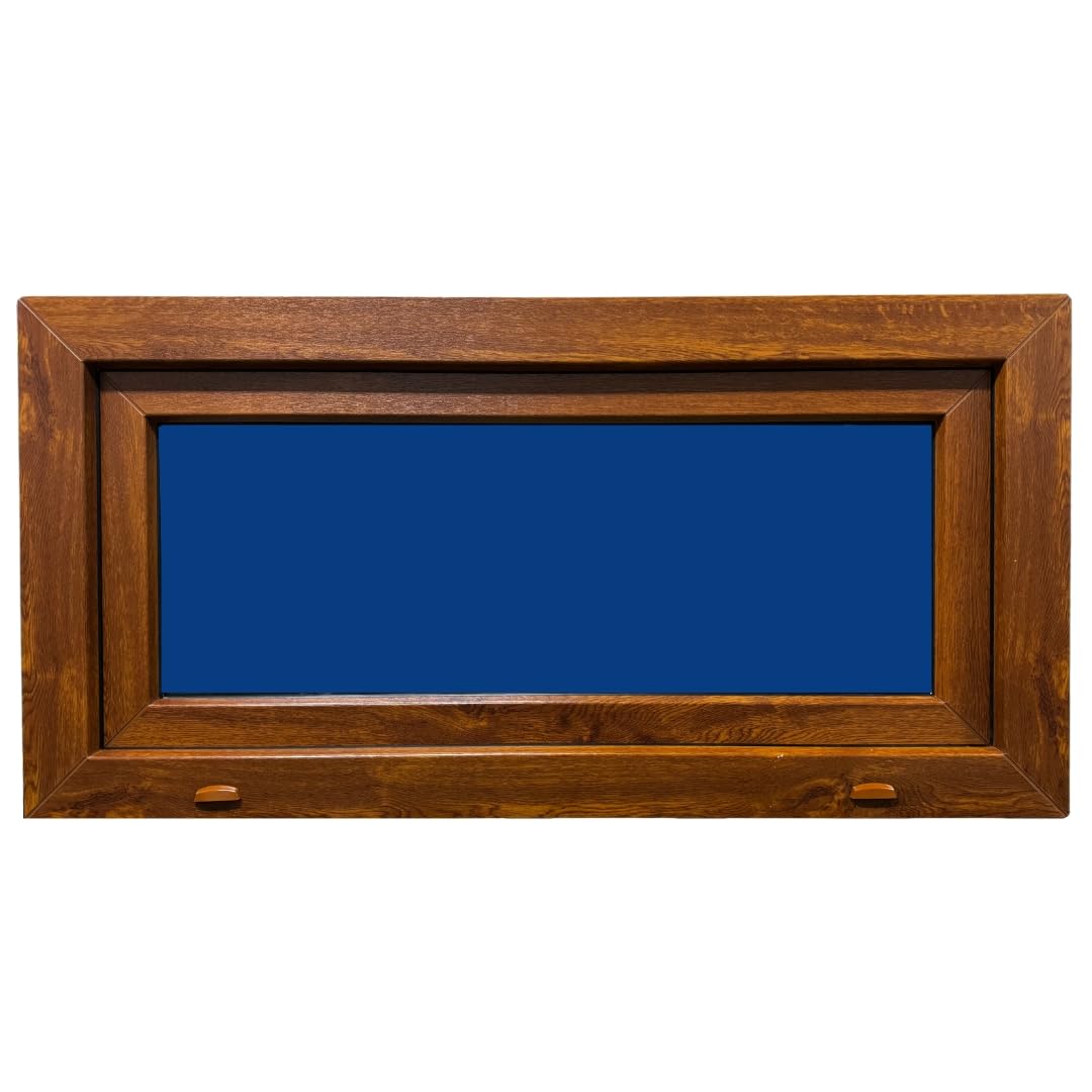 Ventana PVC Reforzada Roble Dorado | Oscilante | Cristal Climalit | Perfil ALUPLAST | Entrega 24/48h