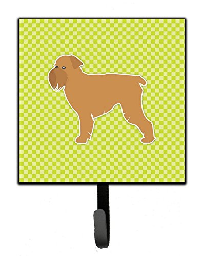Brussels Griffon Checkerboard Green Leash or Key Holder
