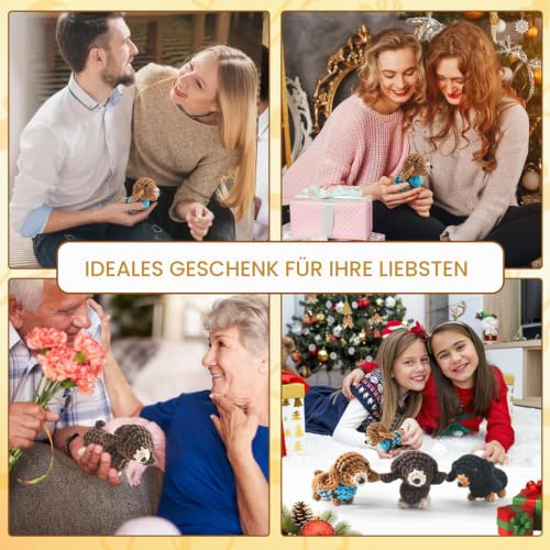 ElysiumEq Häkelset für Anfänger: All-in-One Amigurumi-Set mit Dackel, Garn & Video-Tutorials – Bild 6