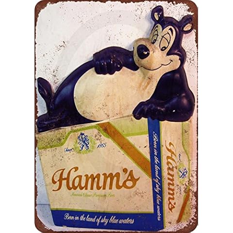 Custom Kraze Hamm's Beer Bear Vintage Look Reproduction Metal Sign 8 x 12 Cover